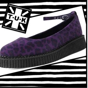 PURPLE LEOPARD POINTED BALLET CREEPER